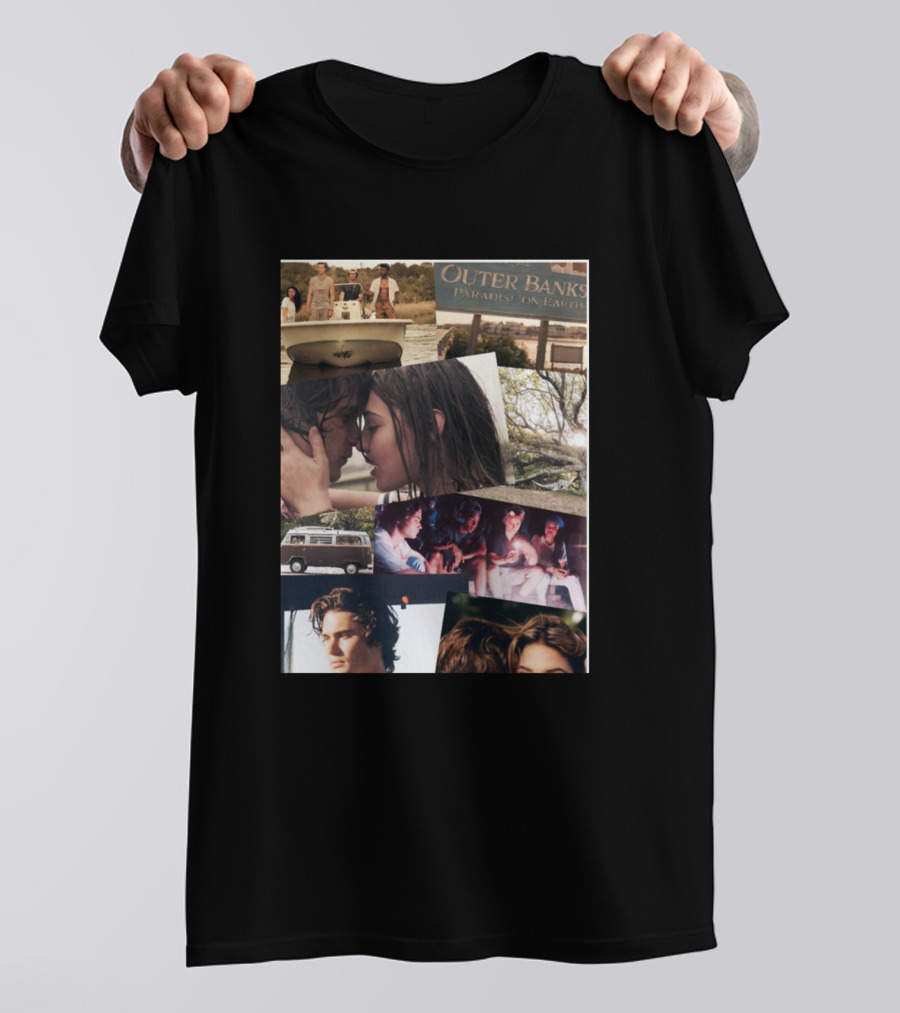 Outer Banks Paradise On Earth Collage With Summer Adventure And Romance Elements T-Shirt