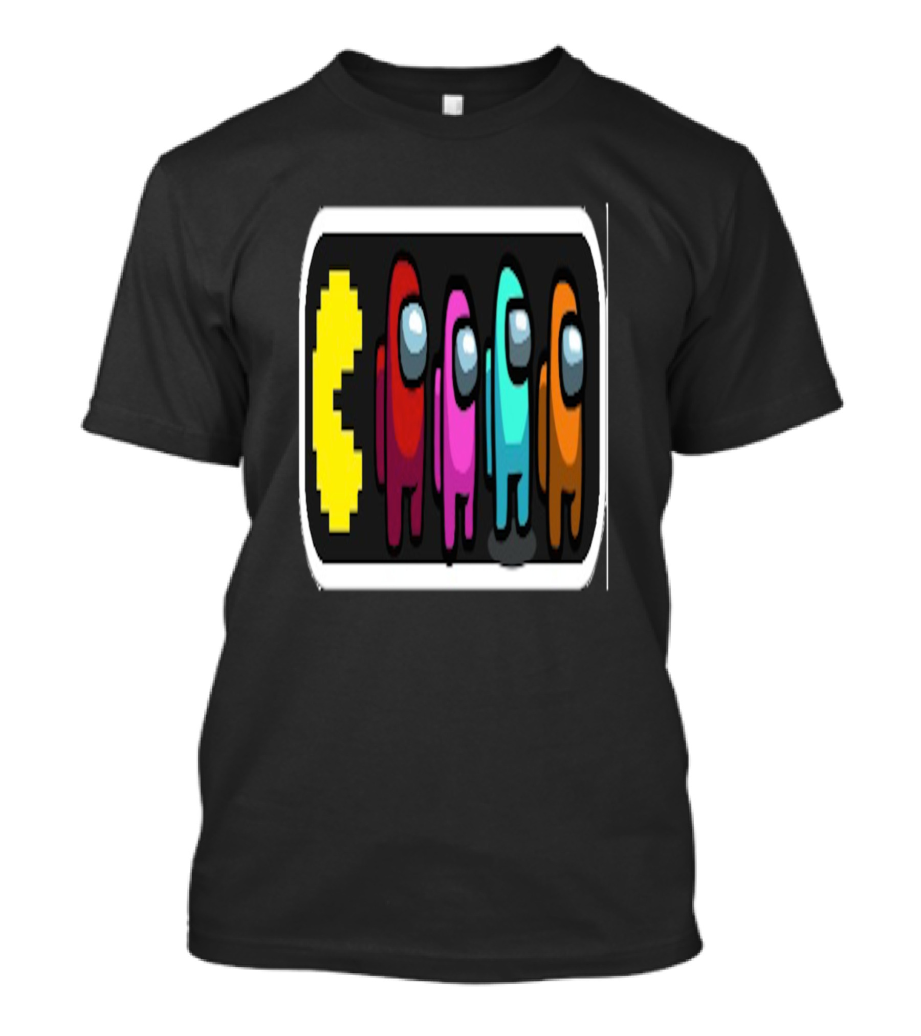 Pac-Man Chasing Among Us Crewmates T-Shirt