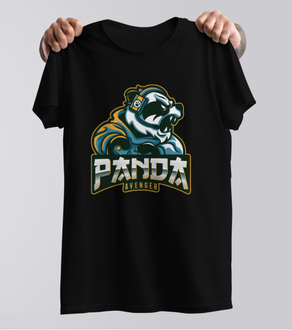 Panda Avenger Fierce Armored Warrior T-Shirt