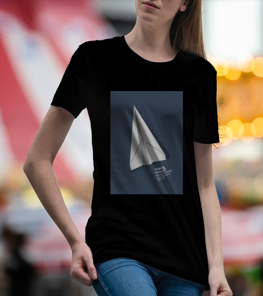 Paper Plane Dreaming Into Flights Of Fantastic Scaled Paper Cockpit T-Shirt