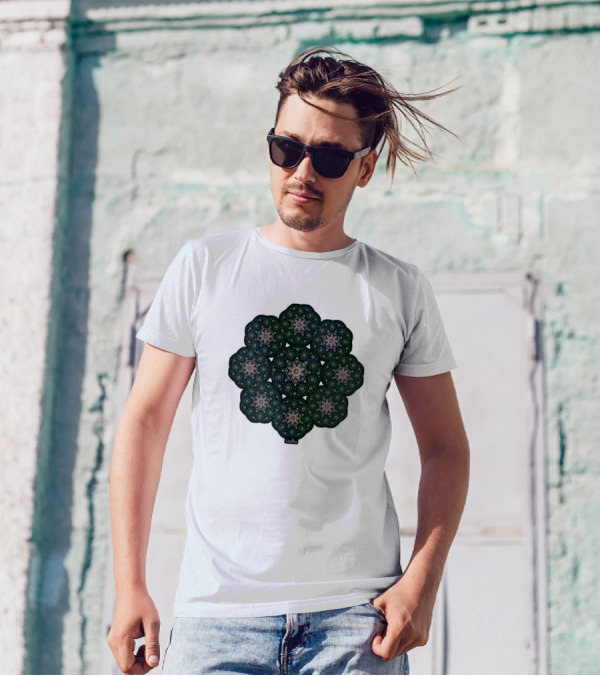 Peyote Huichol Mandala Colorful Ornate Floral T-Shirt
