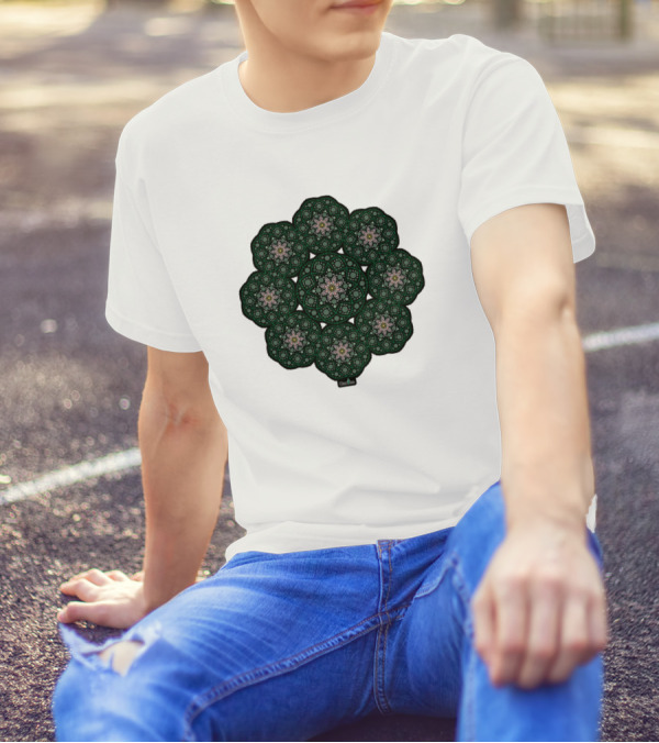 Peyote Huichol Mandala Colorful Ornate Floral T-Shirt