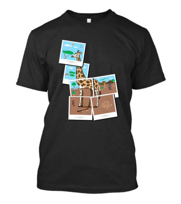 Photogiraffe Collage Safari Snapshot T-Shirt