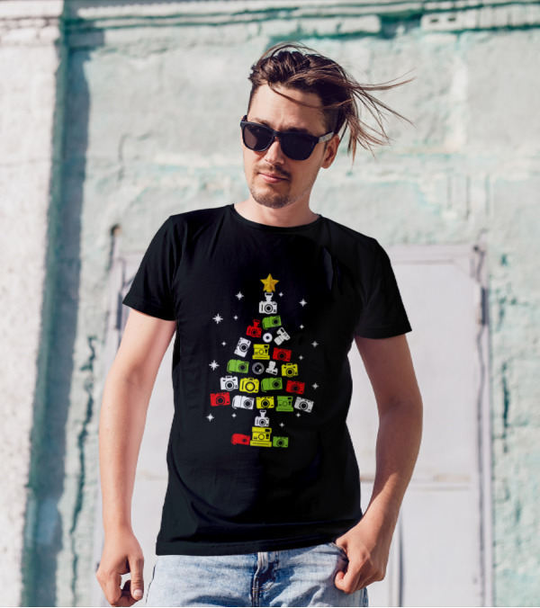 Holiday Camera Tree Festive Photography T-Shirt