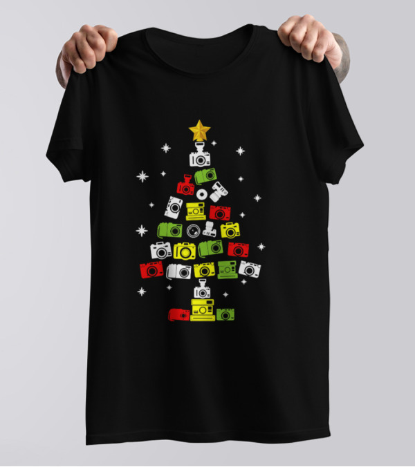 Holiday Camera Tree Festive Photography T-Shirt