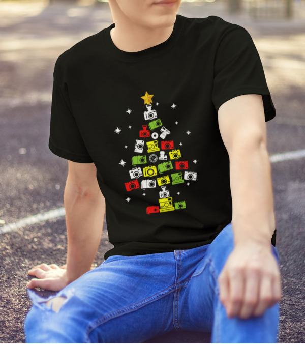Holiday Camera Tree Festive Photography T-Shirt