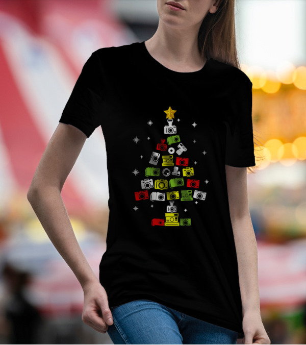 Holiday Camera Tree Festive Photography T-Shirt