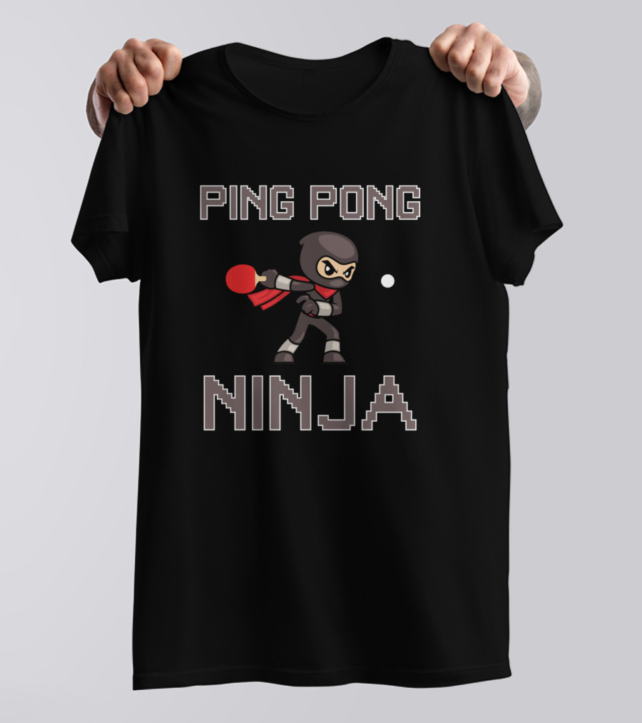 Ping Pong Ninja Addict Funny Table Tennis T-Shirt