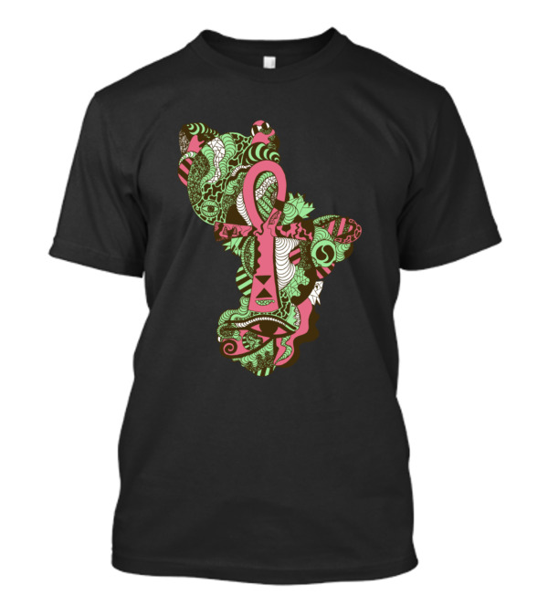 Pink Mint Horus Ankh Psychedelic Bear T-Shirt