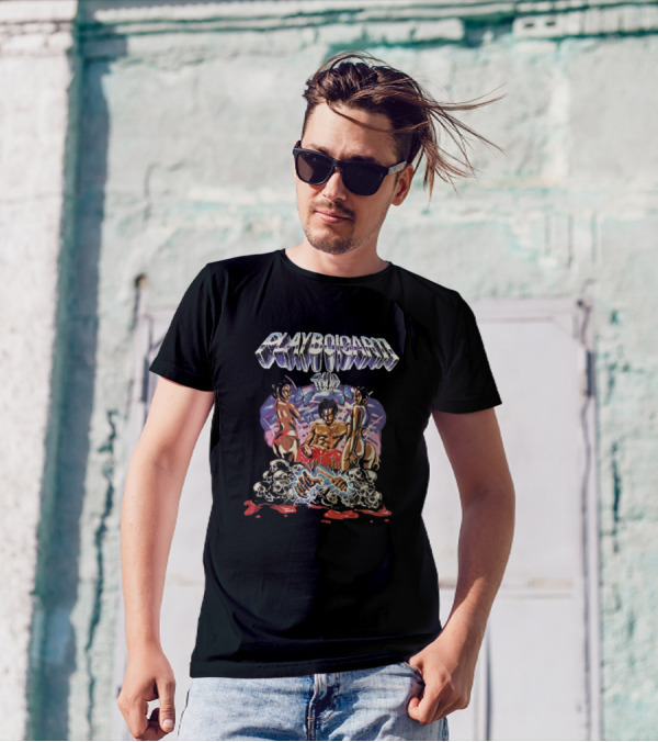 Playboi Carti Tour 90s Style Skeletons And Butterflies T-Shirt