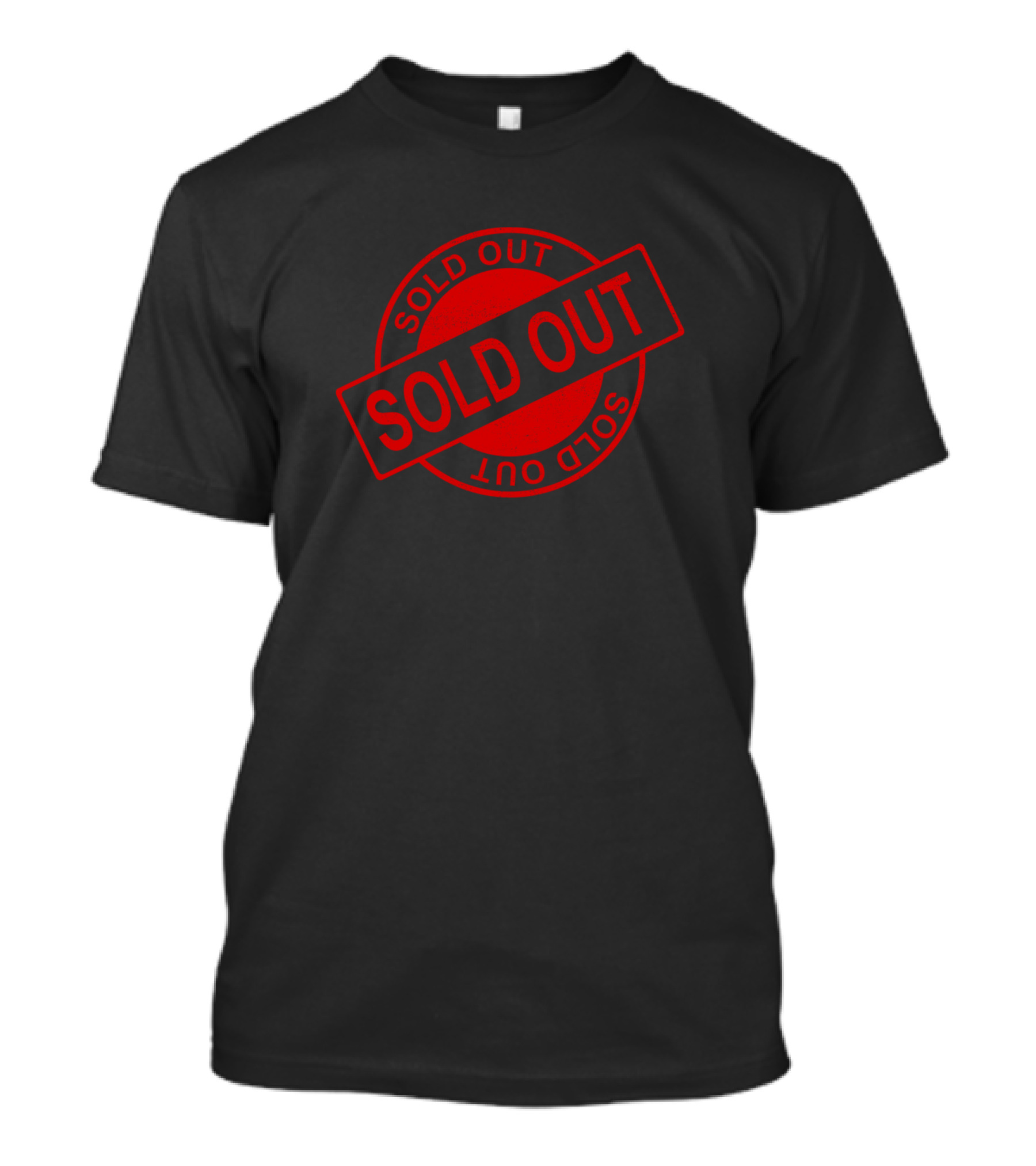 Postage Stamps Sold Out Graphy Sales Iconic Red Circular Badge T-Shirt
