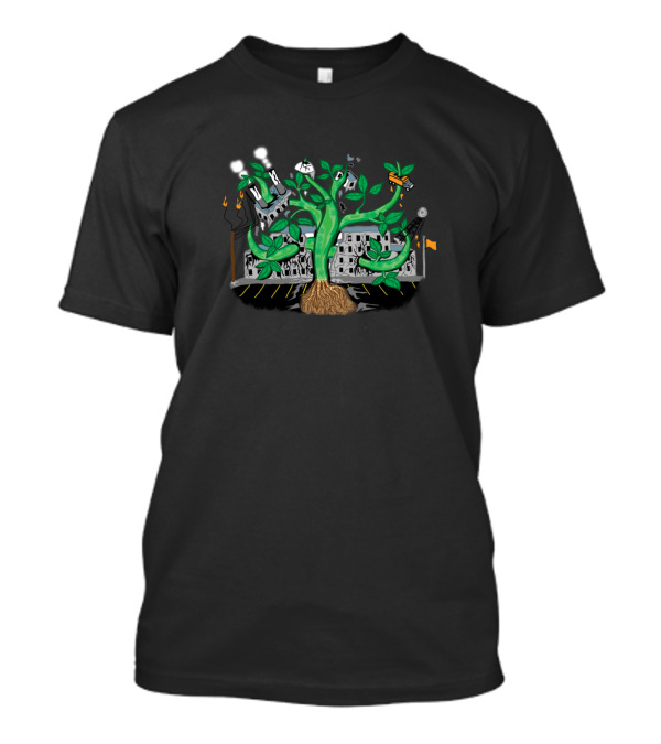Power Plant Nature Reclaims The Industrial Landscape T-Shirt
