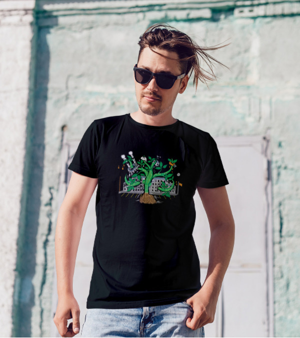 Power Plant Nature Reclaims The Industrial Landscape T-Shirt