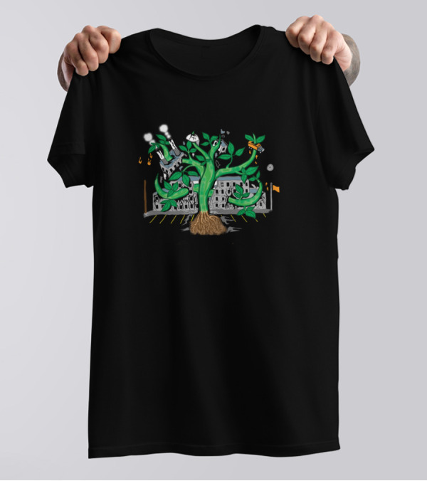 Power Plant Nature Reclaims The Industrial Landscape T-Shirt