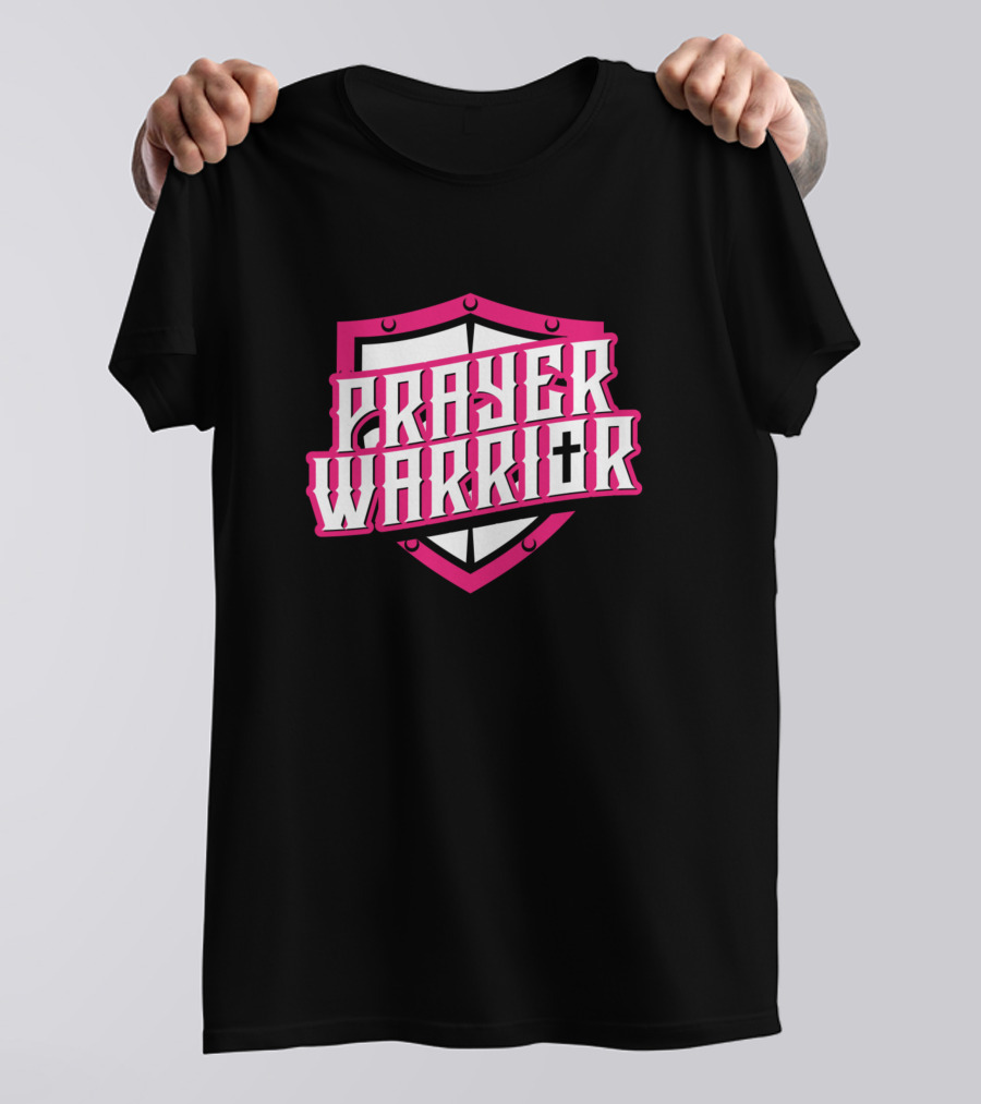 Prayer Warrior Shield With Cross T-Shirt