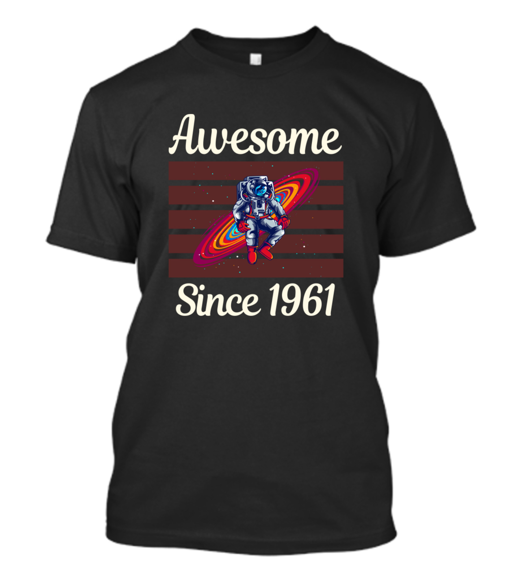 Awesome Since 1961 Red Astronaut Galaxy T-Shirt
