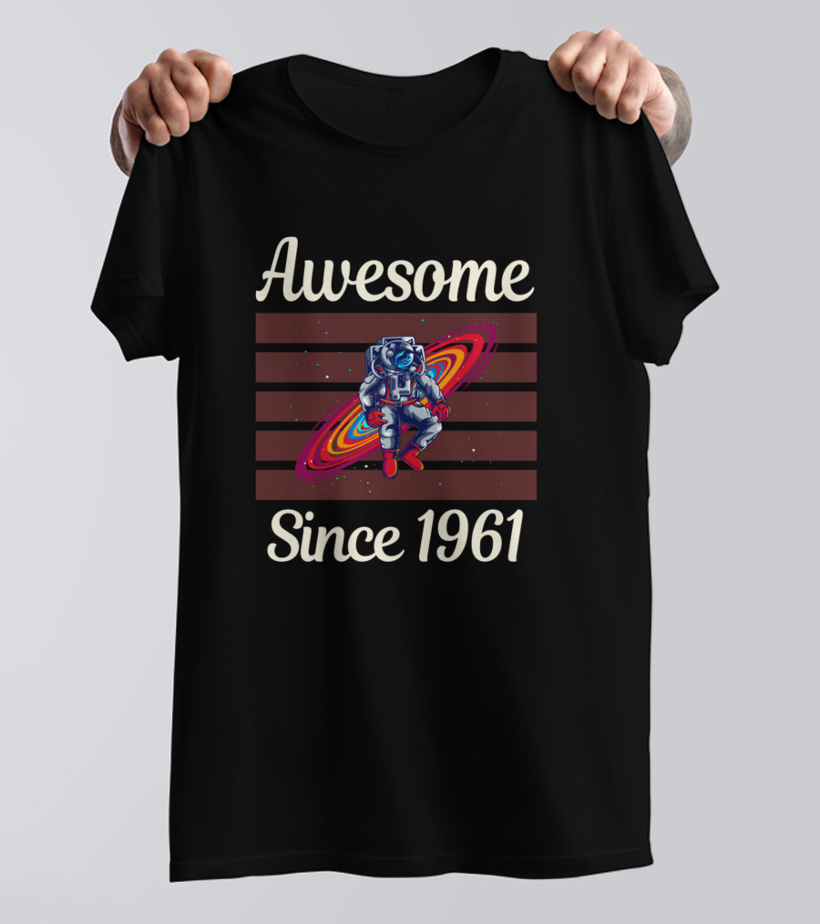 Awesome Since 1961 Red Astronaut Galaxy T-Shirt