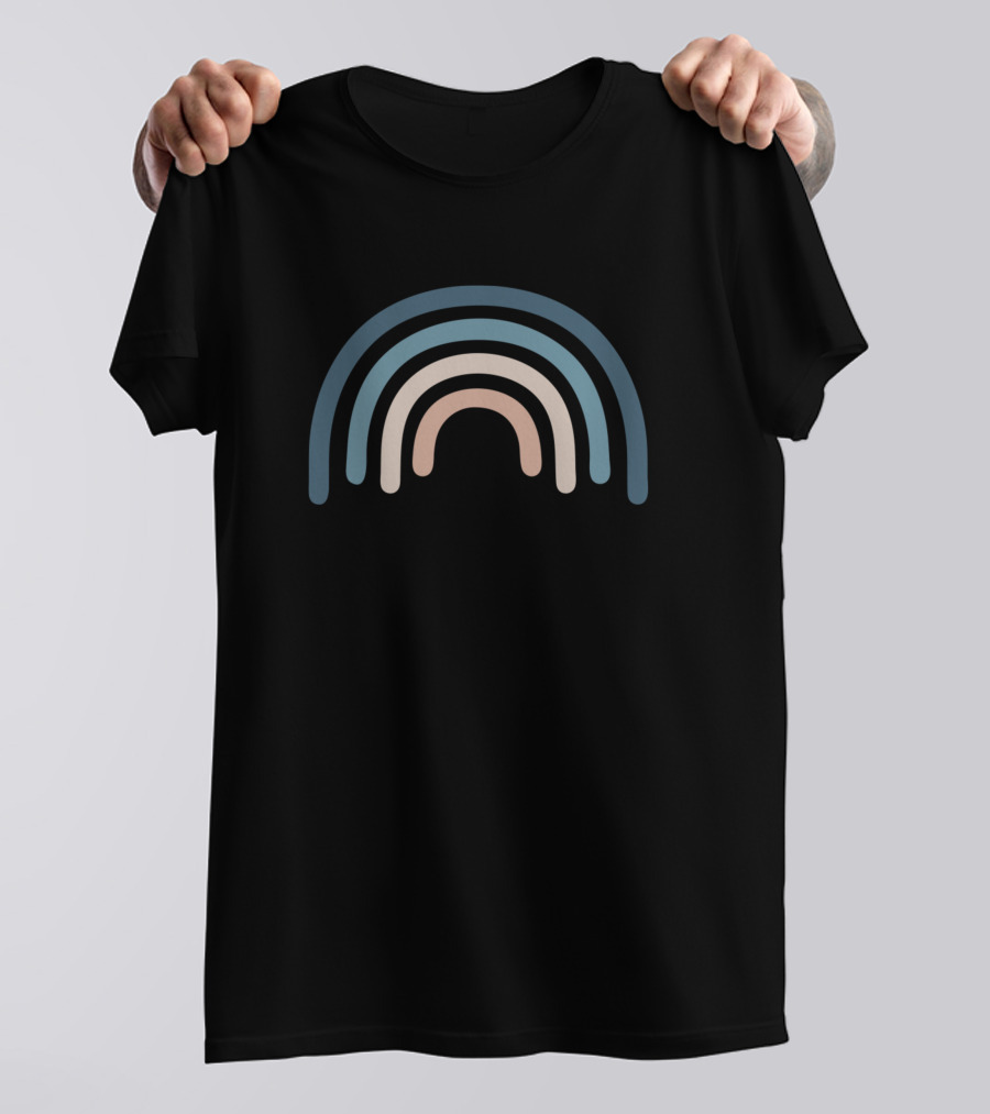 Retro Rainbow Minimalist Aesthetic Arch T-Shirt