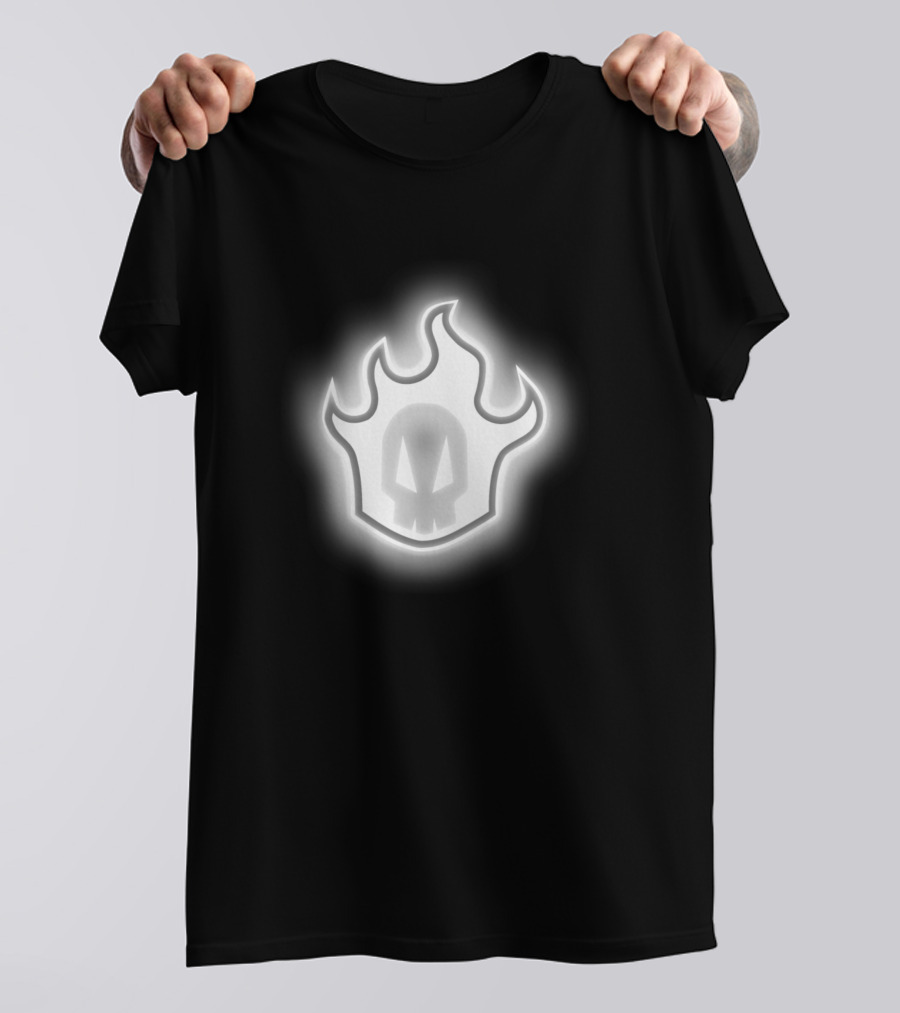 Bleach Rukia Kuchiki Hollow Emblem Neon Flame T-Shirt