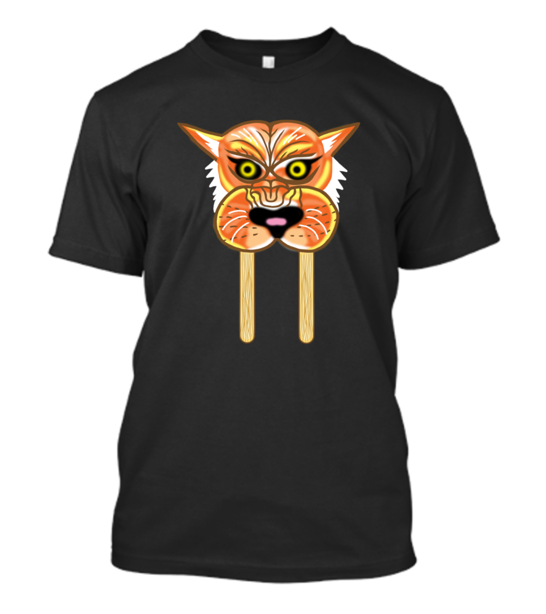 Saber Tooth Snack Popsicle Face Tiger T-Shirt