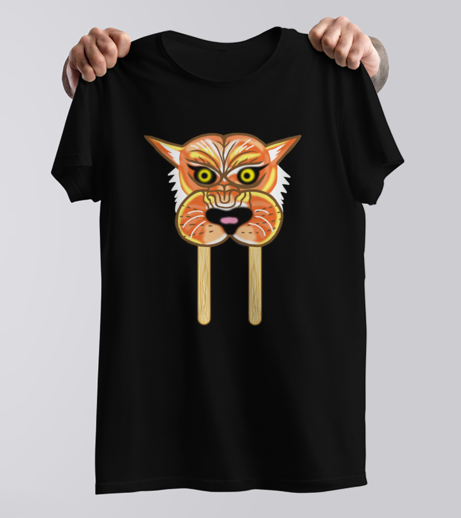 Saber Tooth Snack Popsicle Face Tiger T-Shirt