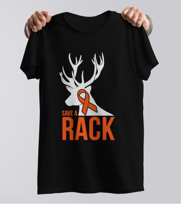 Save A Rack Orange Ribbon Chd Awareness Warrior Deer T-Shirt