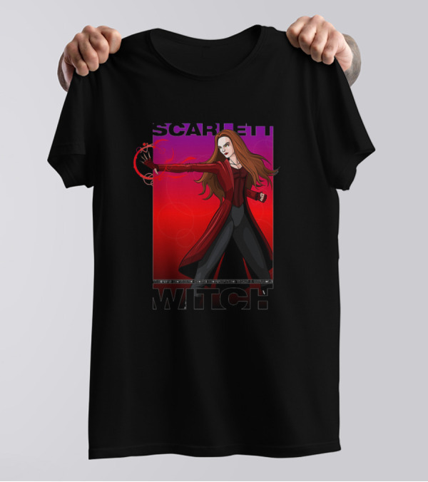 Scarlet Witch Magic Aura Red Cloak T-Shirt