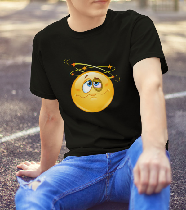 Seeing Stars Dizzy Emoji T-Shirt