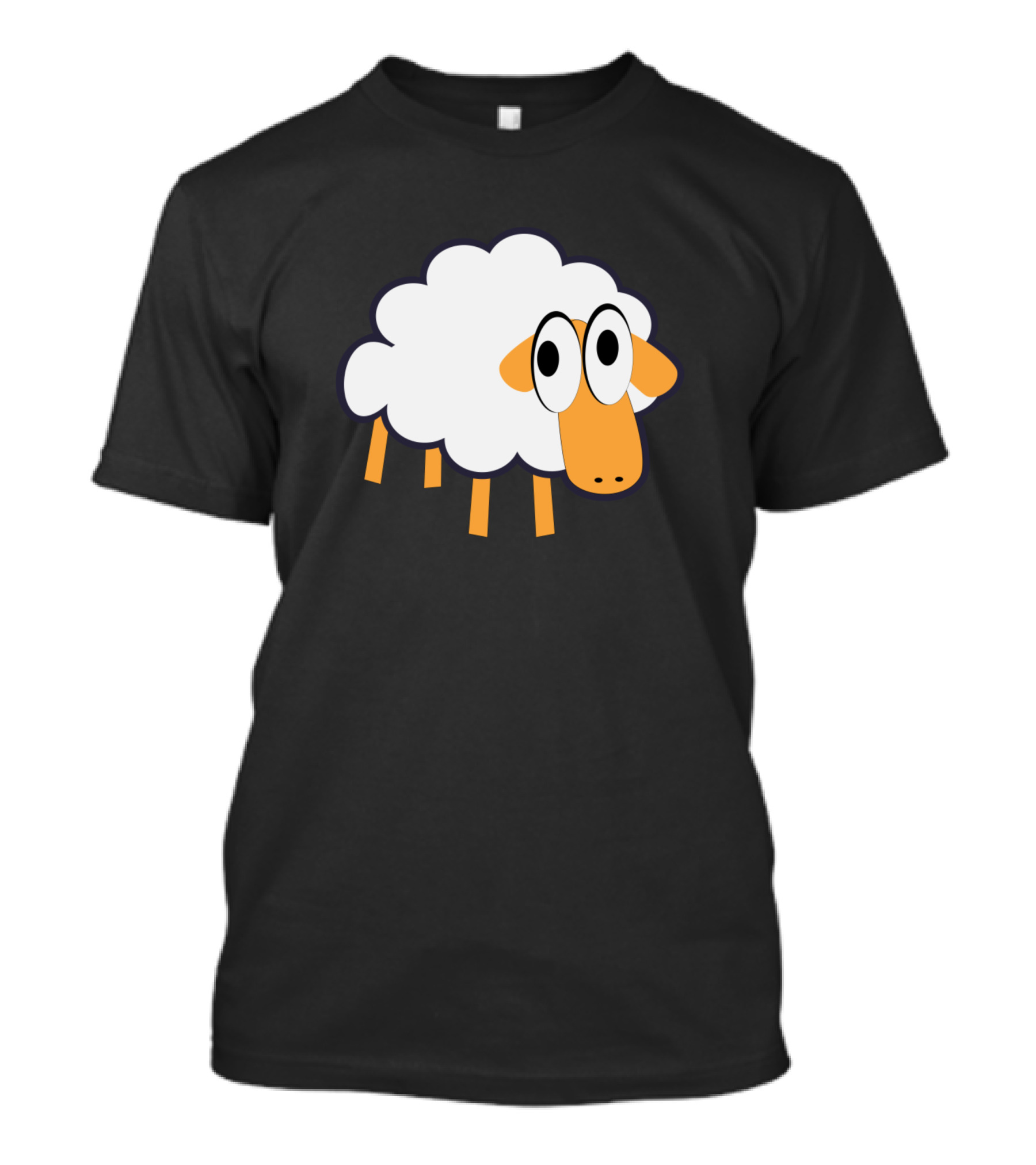 Silly Sheepp Cartoon Sheep Character T-Shirt
