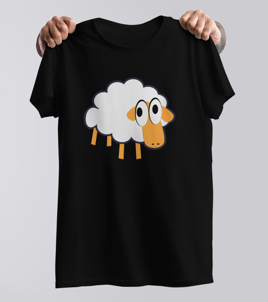 Silly Sheepp Cartoon Sheep Character T-Shirt