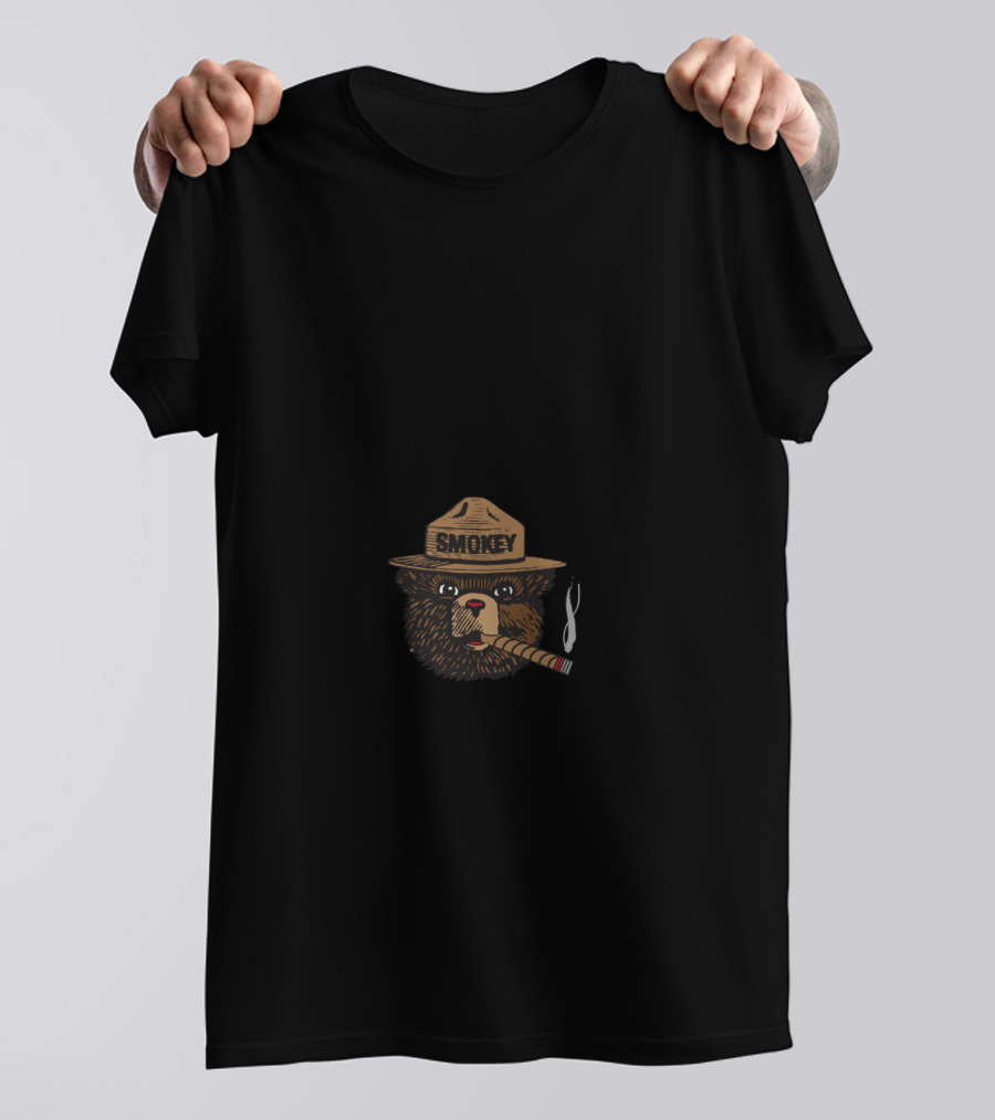 Smokey Bear Only You Retro Forest Fire Prevention Message T-Shirt