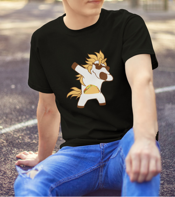 Taco Unicorn Dabbing Funny Cinco De Mayo T-Shirt