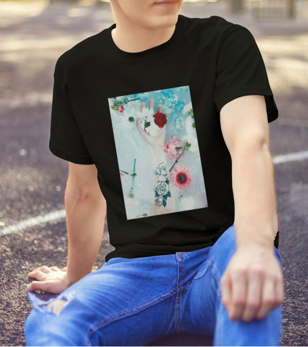 Tattoo Arm With Roses In Milk Bath With Flowers T-Shirt