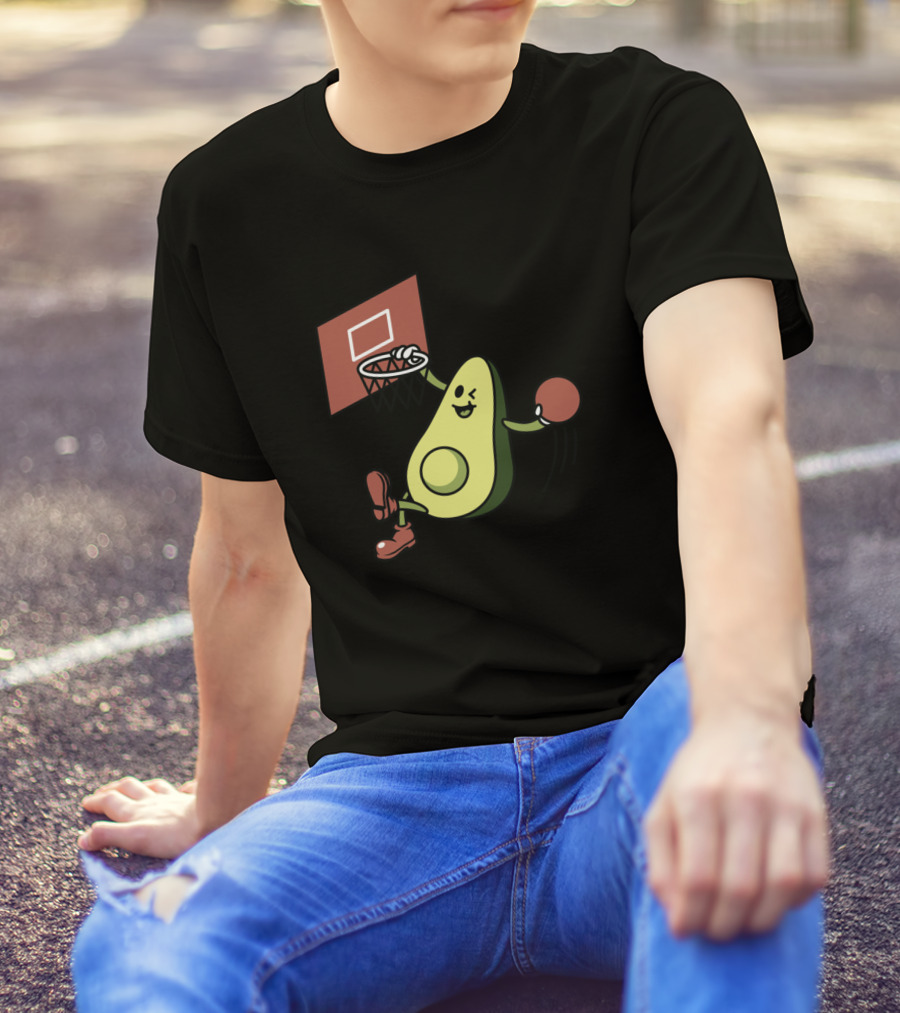 The Avokads Basketball Avocado Slam Dunk T-Shirt