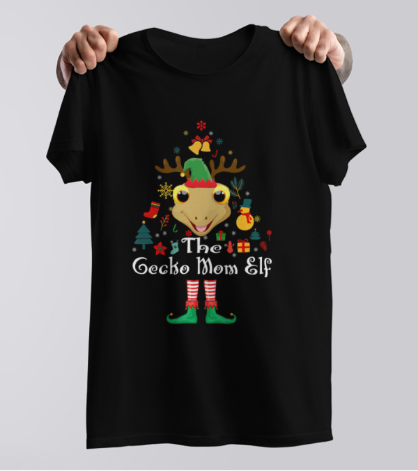 The Gecko Mom Elf Christmas Tree Creature T-Shirt