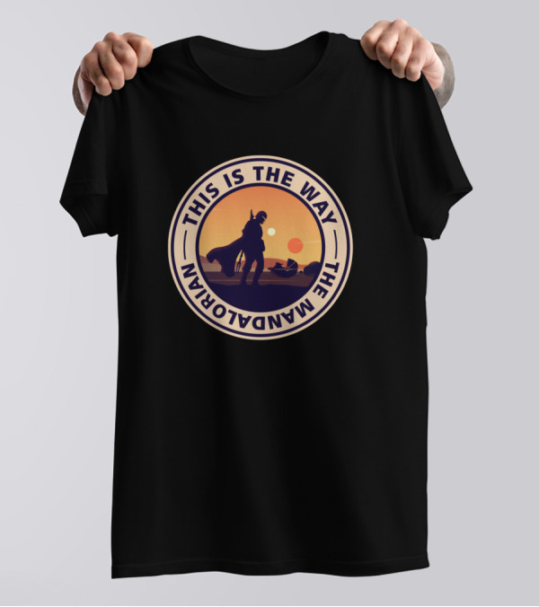 This Is The Way The Mandalorian Badge Sunset T-Shirt