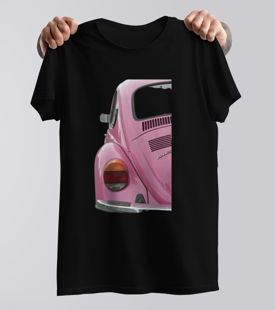 Volkswagen Beetle Pink Minimalist Rectangle T-Shirt