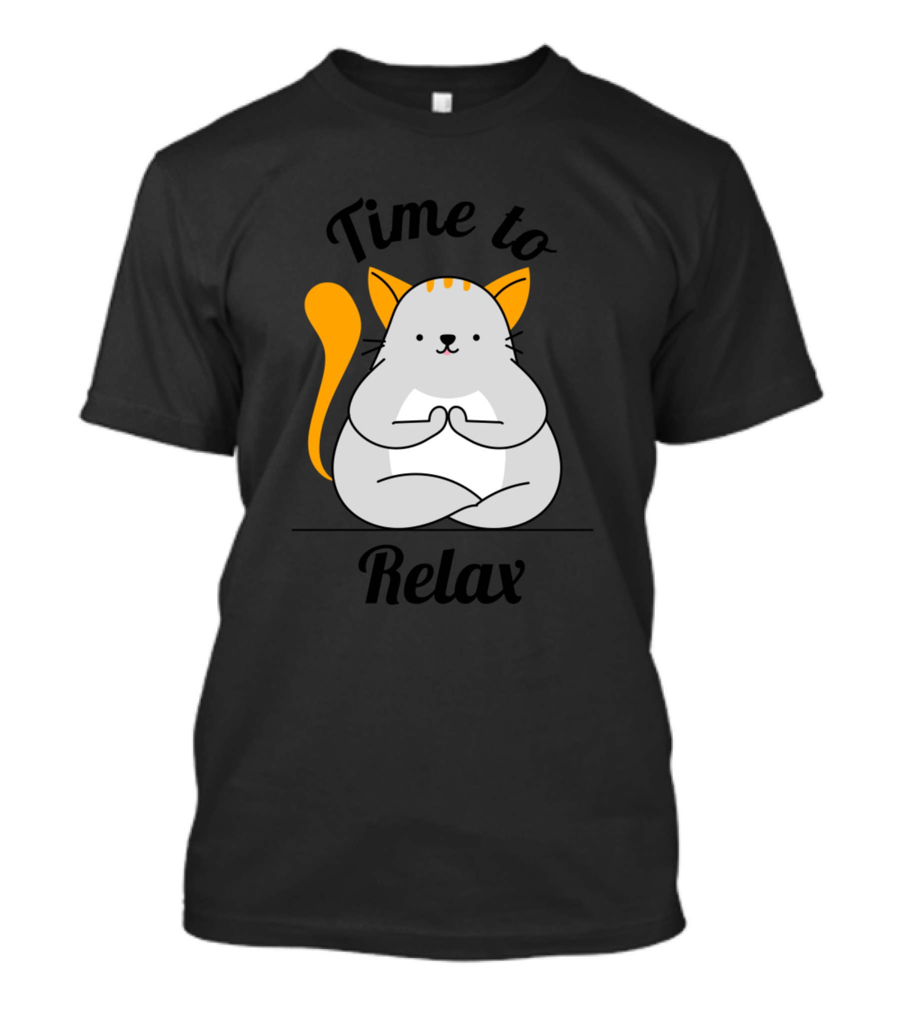 Time To Relax Cat Yoga Pose Relaxation T-Shirt