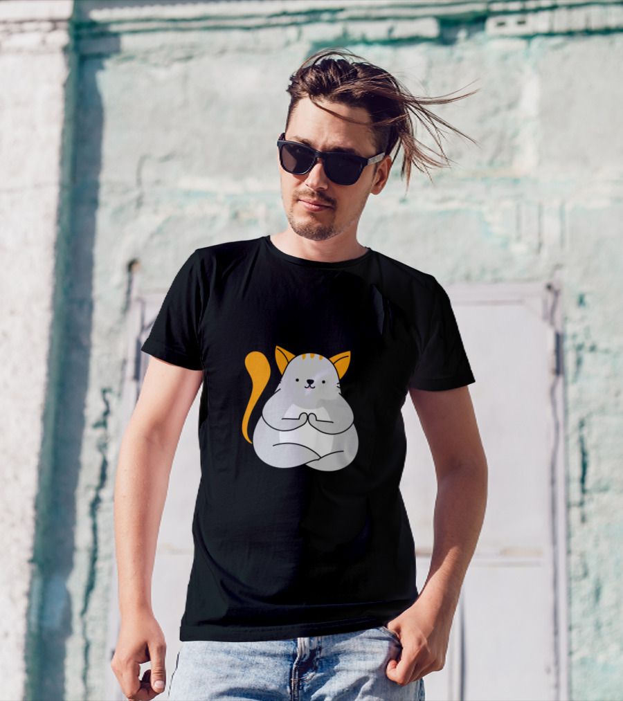 Time To Relax Cat Yoga Pose Relaxation T-Shirt