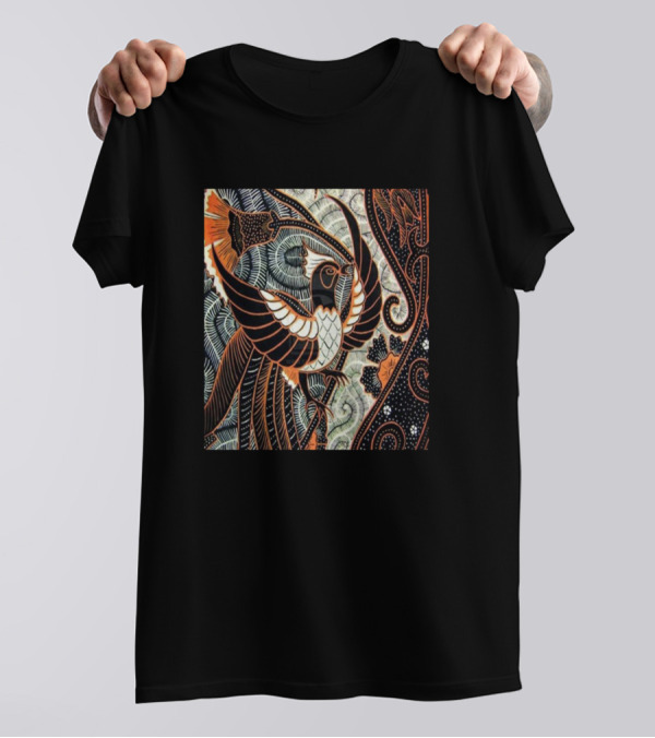 Traditional Bird Motif Typical Of Batik Cloth Culture Heritage T-Shirt