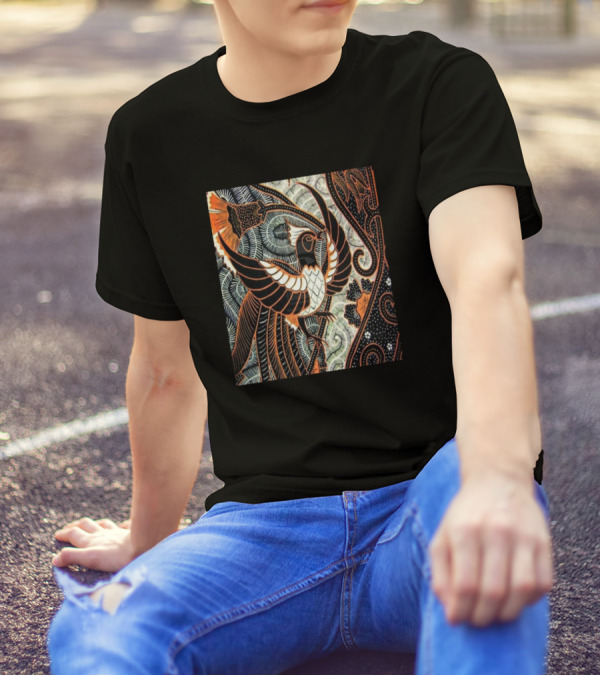 Traditional Bird Motif Typical Of Batik Cloth Culture Heritage T-Shirt