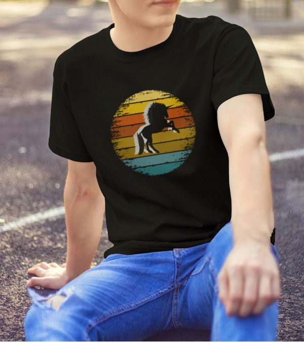 Unicorn Hunting Season Retro Sunset T-Shirt