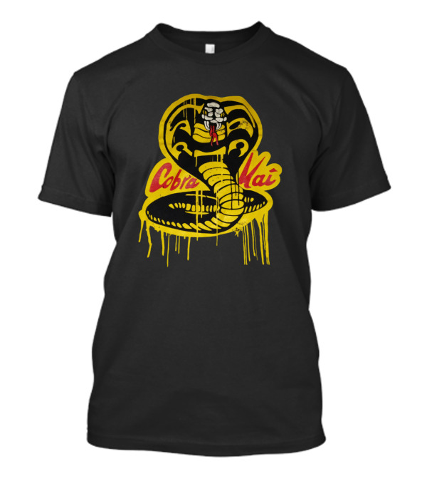 Vintage Cobra Kai Dripping Yellow Cobra T-Shirt