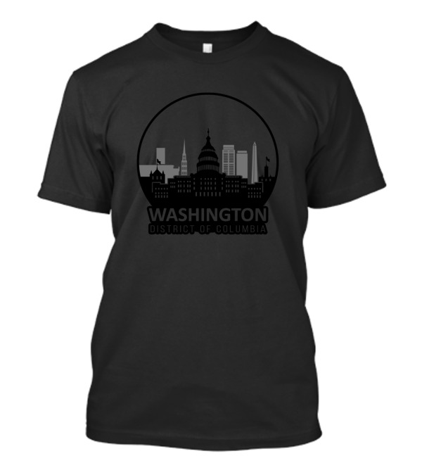Washington District Of Columbia Skyline Capitol National Monument Landmarks T-Shirt
