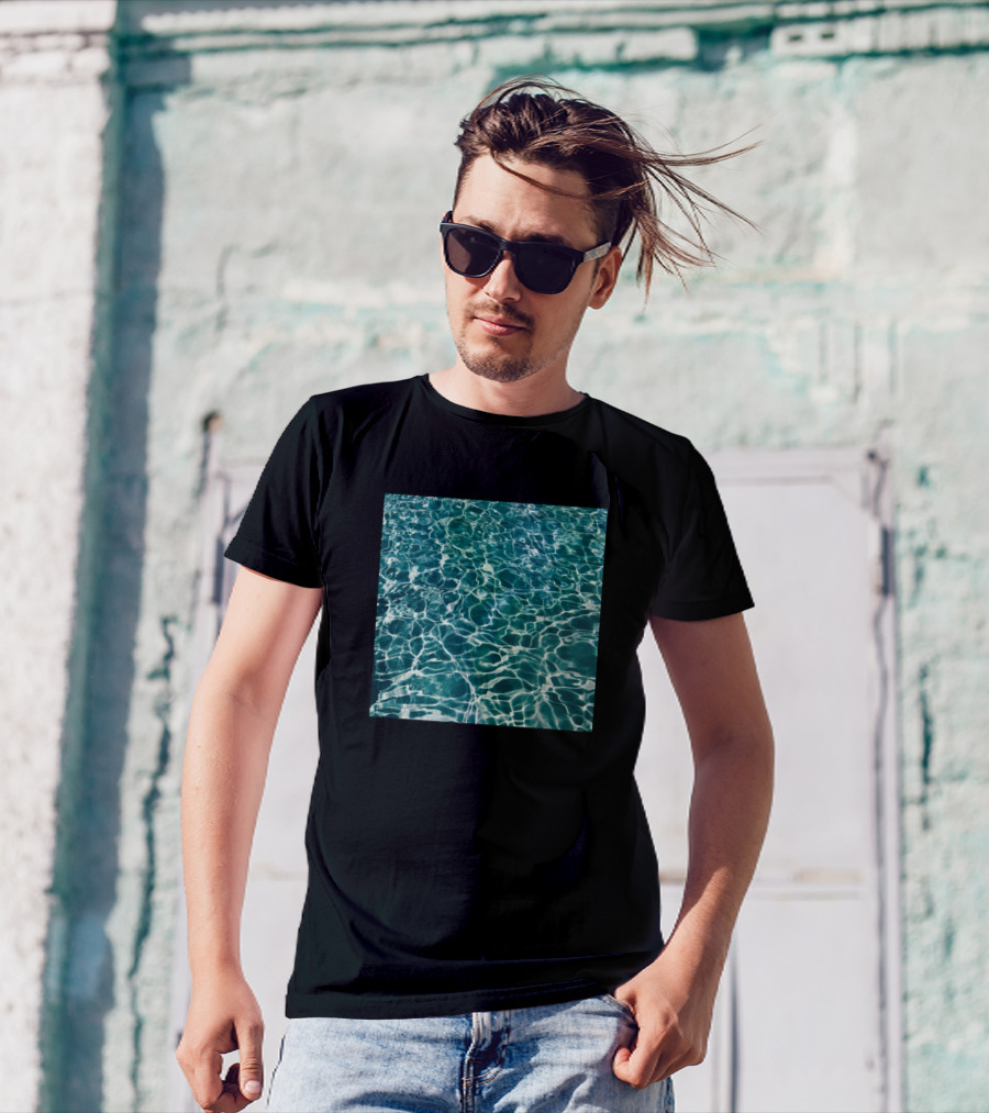 Water Ripple Pattern With Sunlight Reflections T-Shirt