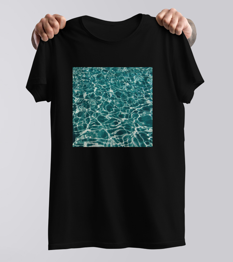 Water Ripple Pattern With Sunlight Reflections T-Shirt