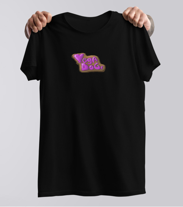 Yogadogs Purple Text T-Shirt
