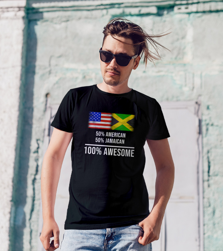 50 American 50 Jamaican 100% Awesome T-Shirt