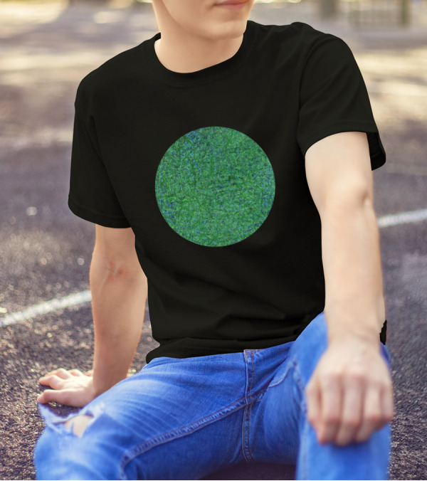 Algae Green Texture Circle T-Shirt