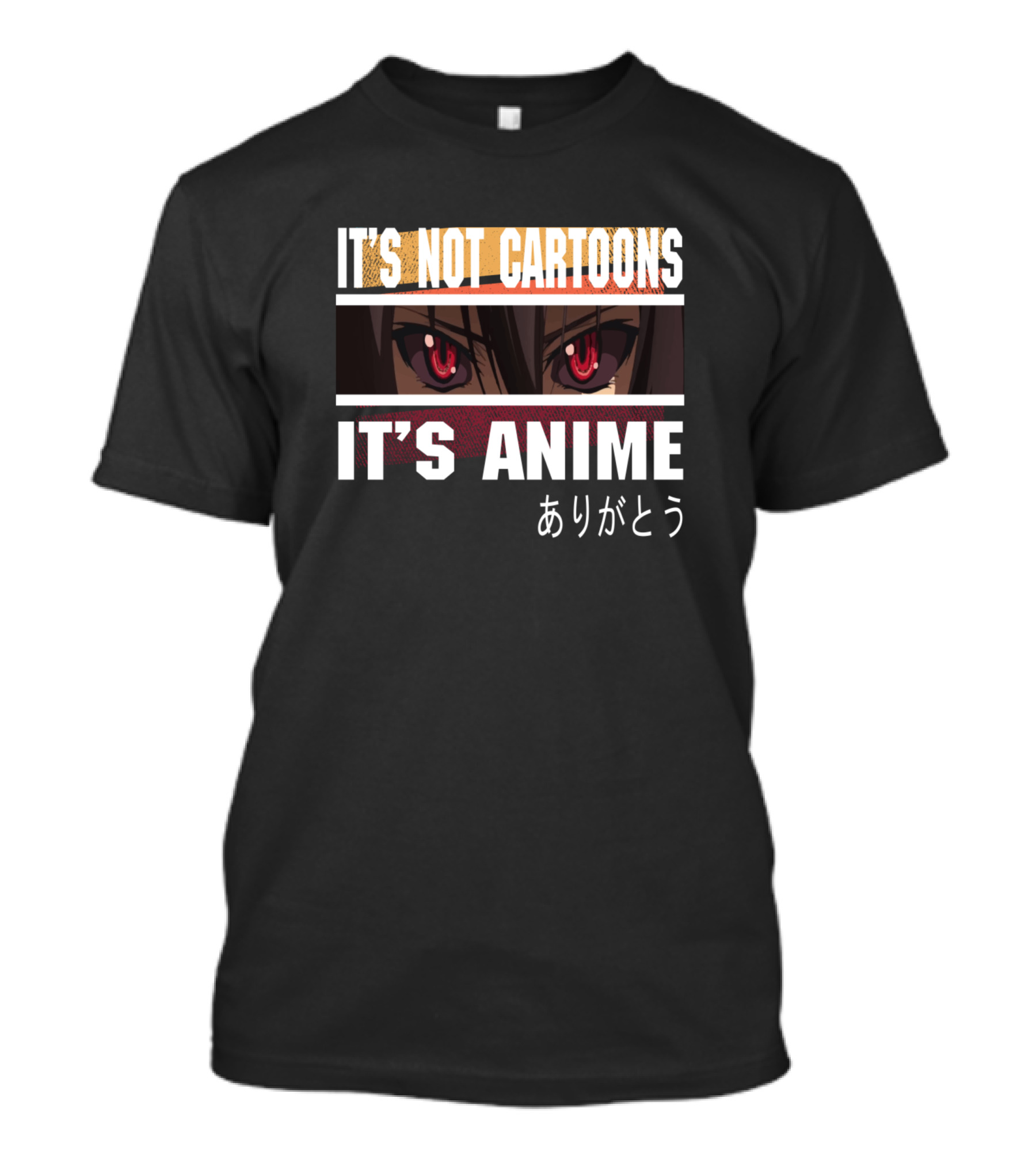 It's Not Cartoons It's Anime ありがとう Anime Girls T-Shirt